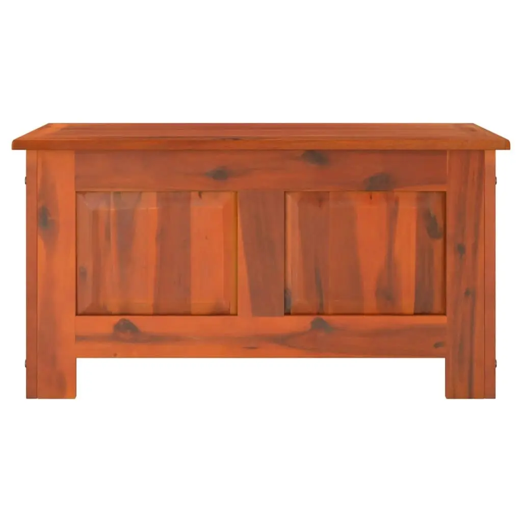 Storage Chest with Lid Brown Solid Wood Acacia 364914