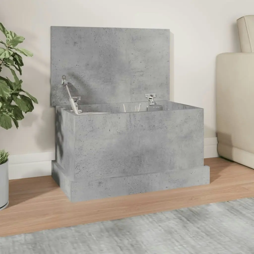 Storage Box Concrete Grey 50x30x28 cm Engineered Wood 816500