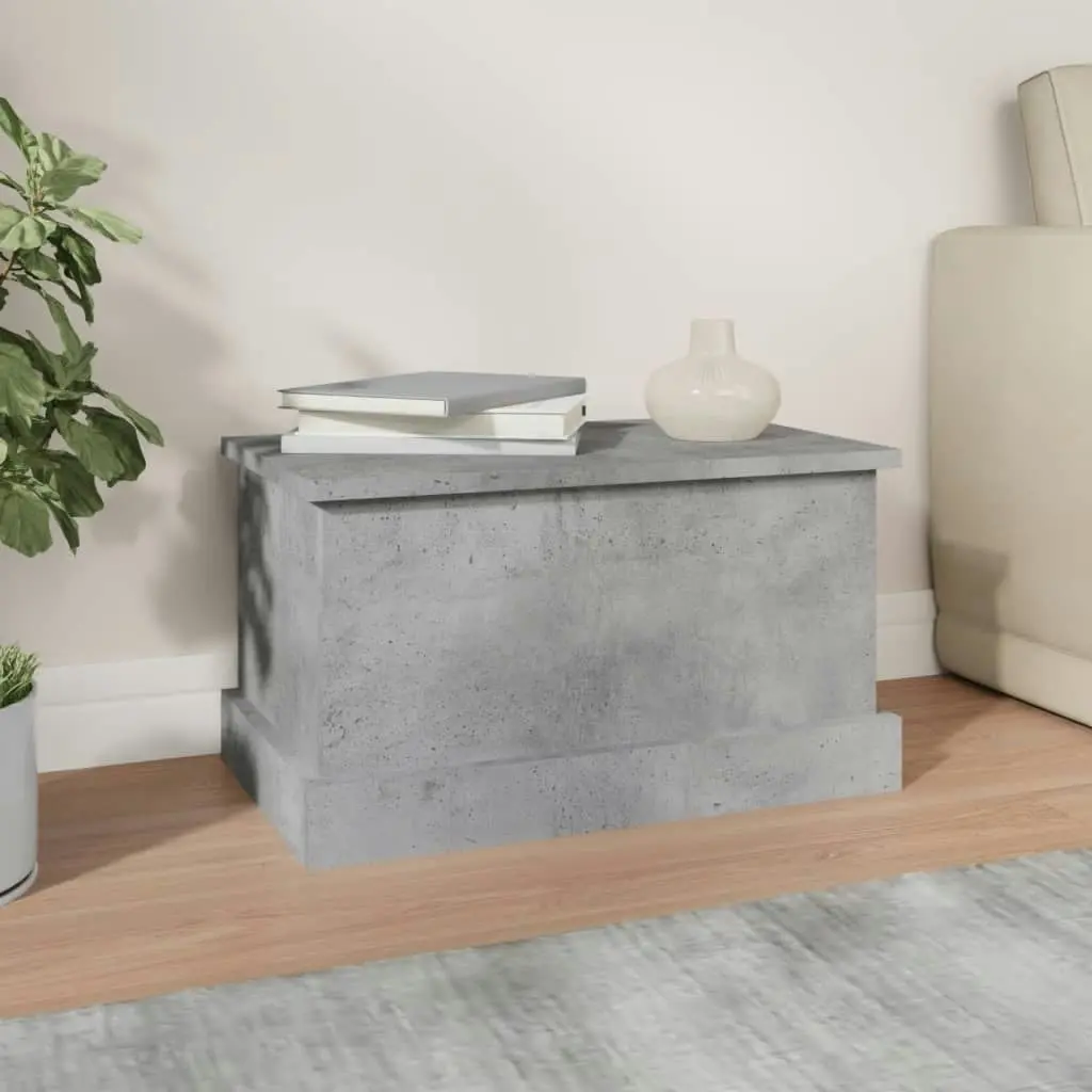 Storage Box Concrete Grey 50x30x28 cm Engineered Wood 816500