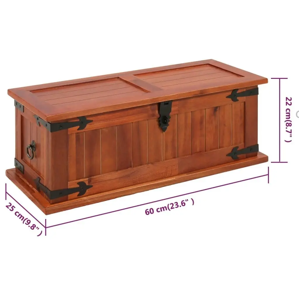 Storage Chest 60x25x22 cm Solid Acacia Wood 247240