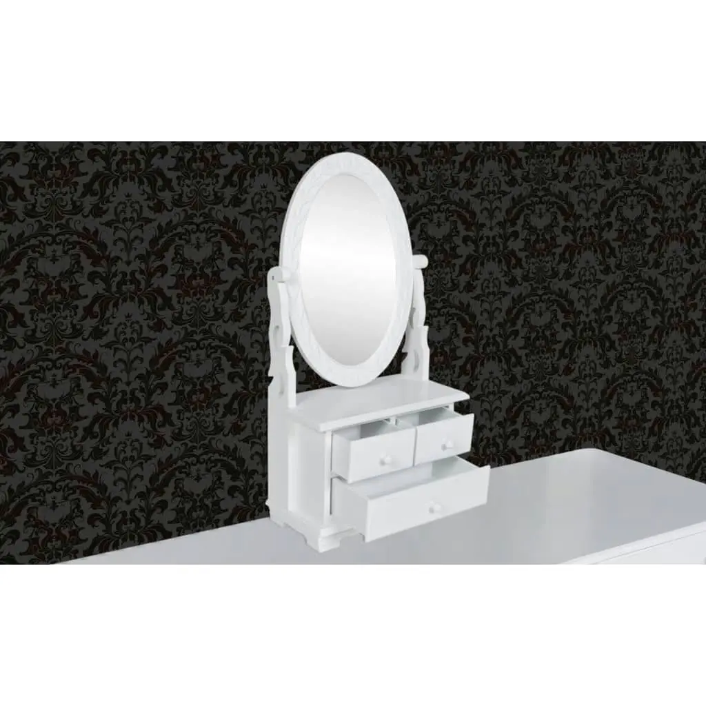 Vanity Makeup Table with Oval Swing Mirror MDF 60627