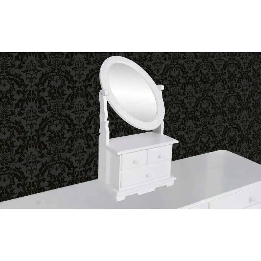 Vanity Makeup Table with Oval Swing Mirror MDF 60627