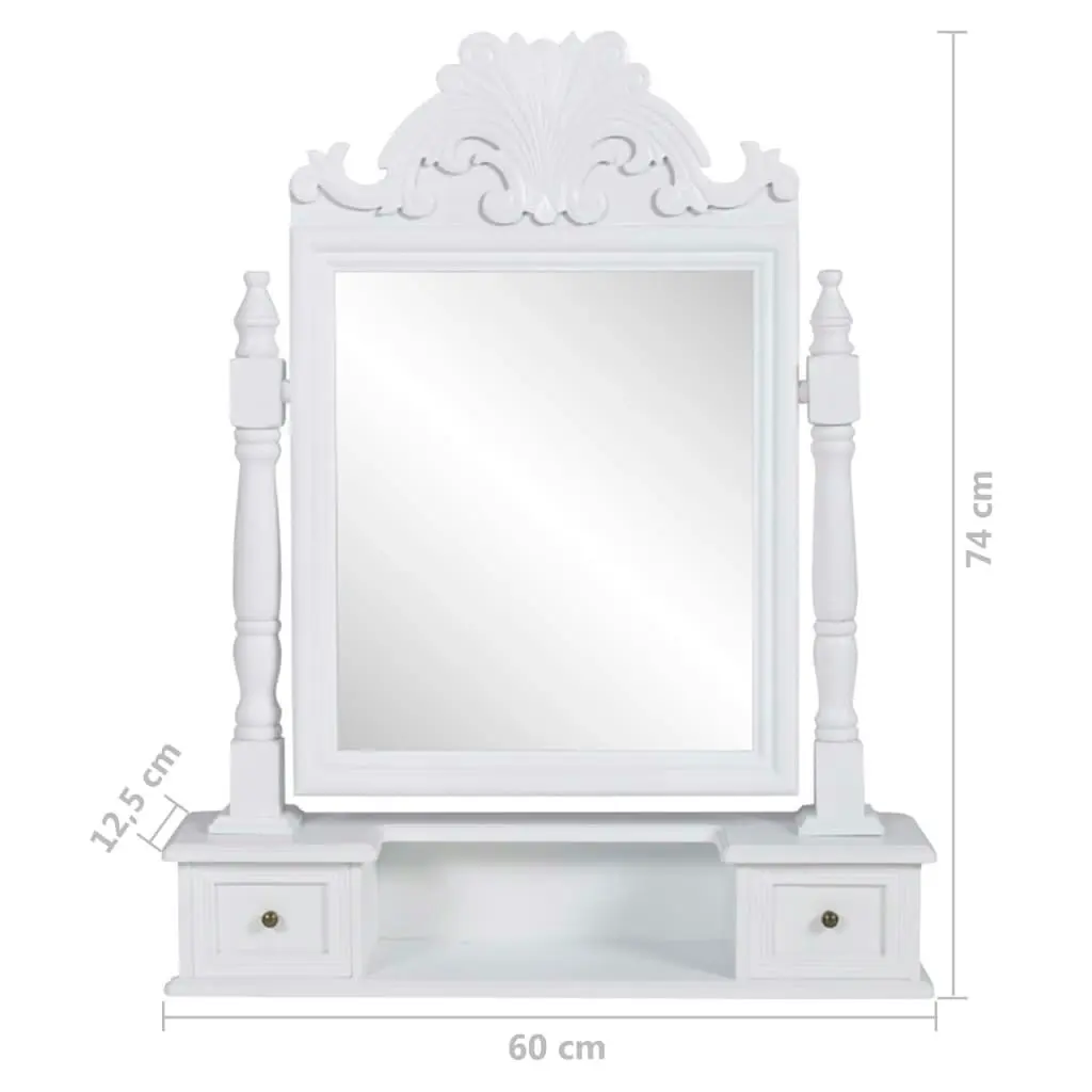 Vanity Makeup Table with Rectangular Swing Mirror MDF 60628