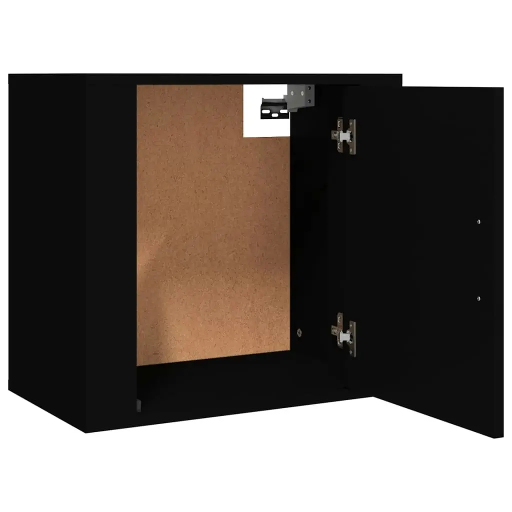 Wall-mounted Bedside Cabinet Black 50x30x47 cm 816866