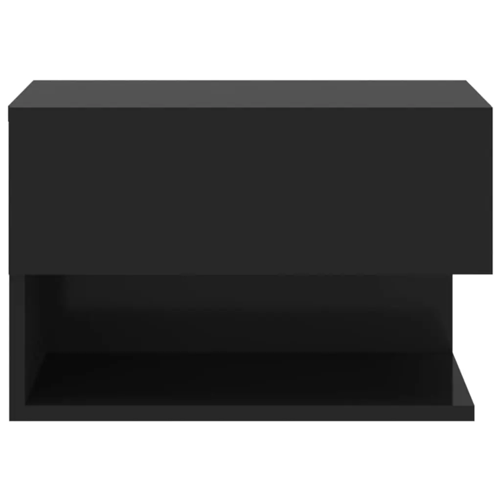 Wall-mounted Bedside Cabinet Black 810955