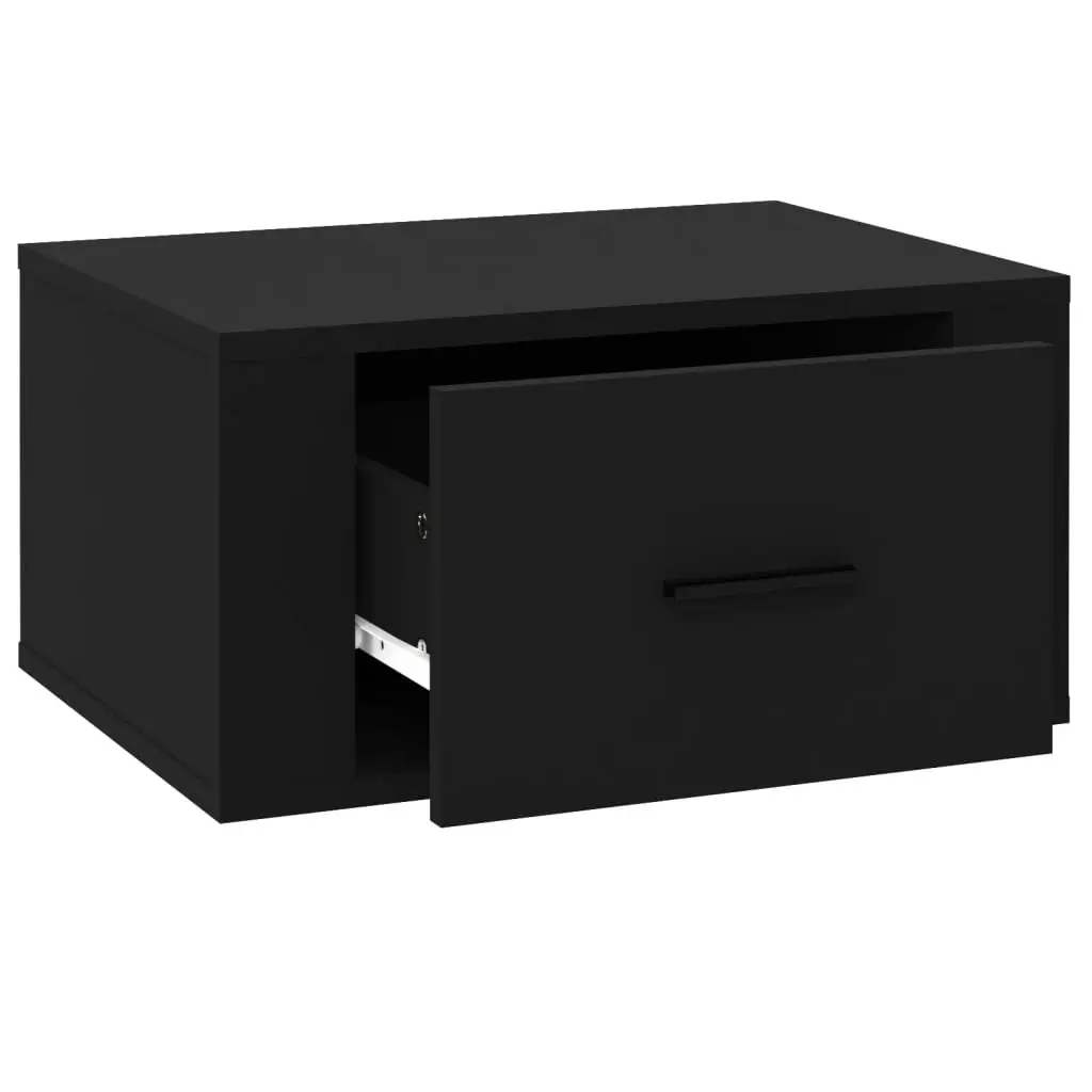 Wall-mounted Bedside Cabinet Black 50x36x25 cm 816842