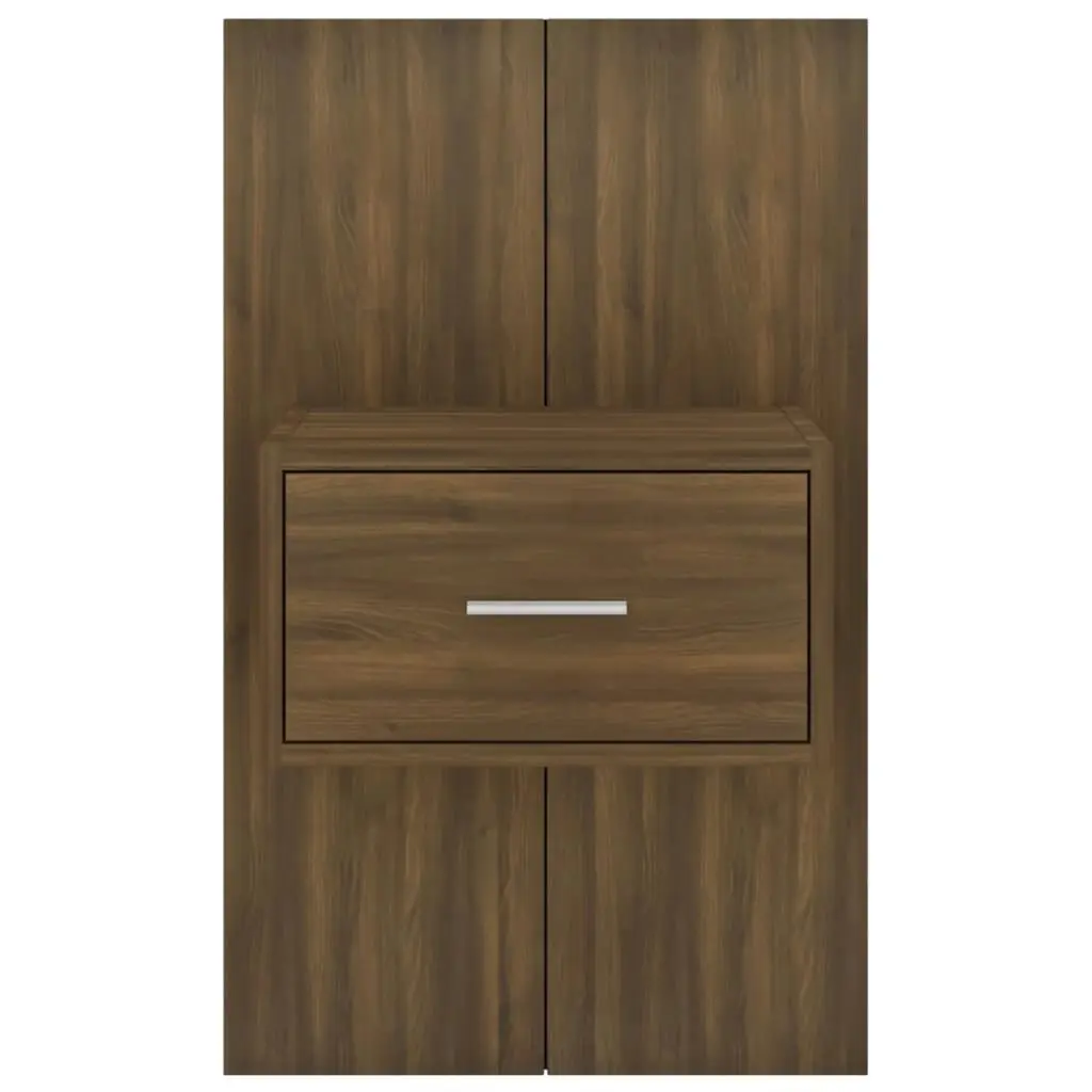 Wall-mounted Bedside Cabinet Brown Oak 816956