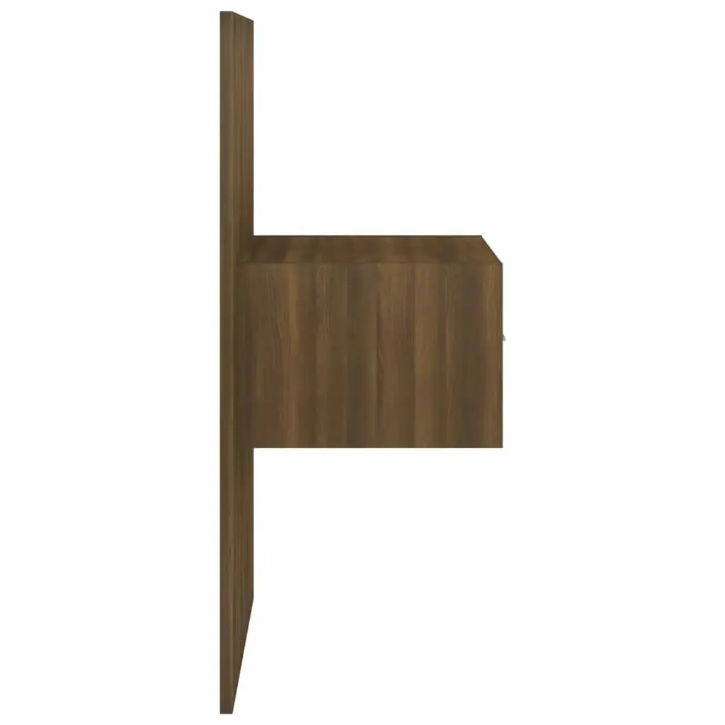 Wall-mounted Bedside Cabinet Brown Oak 816956