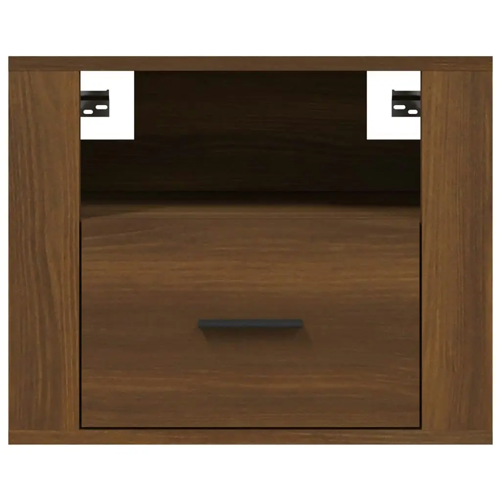 Wall-mounted Bedside Cabinet Brown Oak 50x36x40 cm 816894