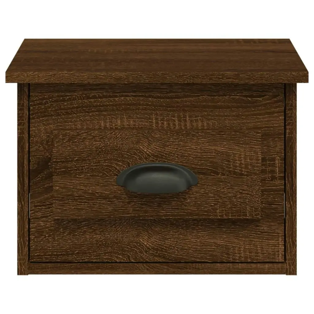 Wall-mounted Bedside Cabinet Brown Oak 41.5x36x28cm 816390