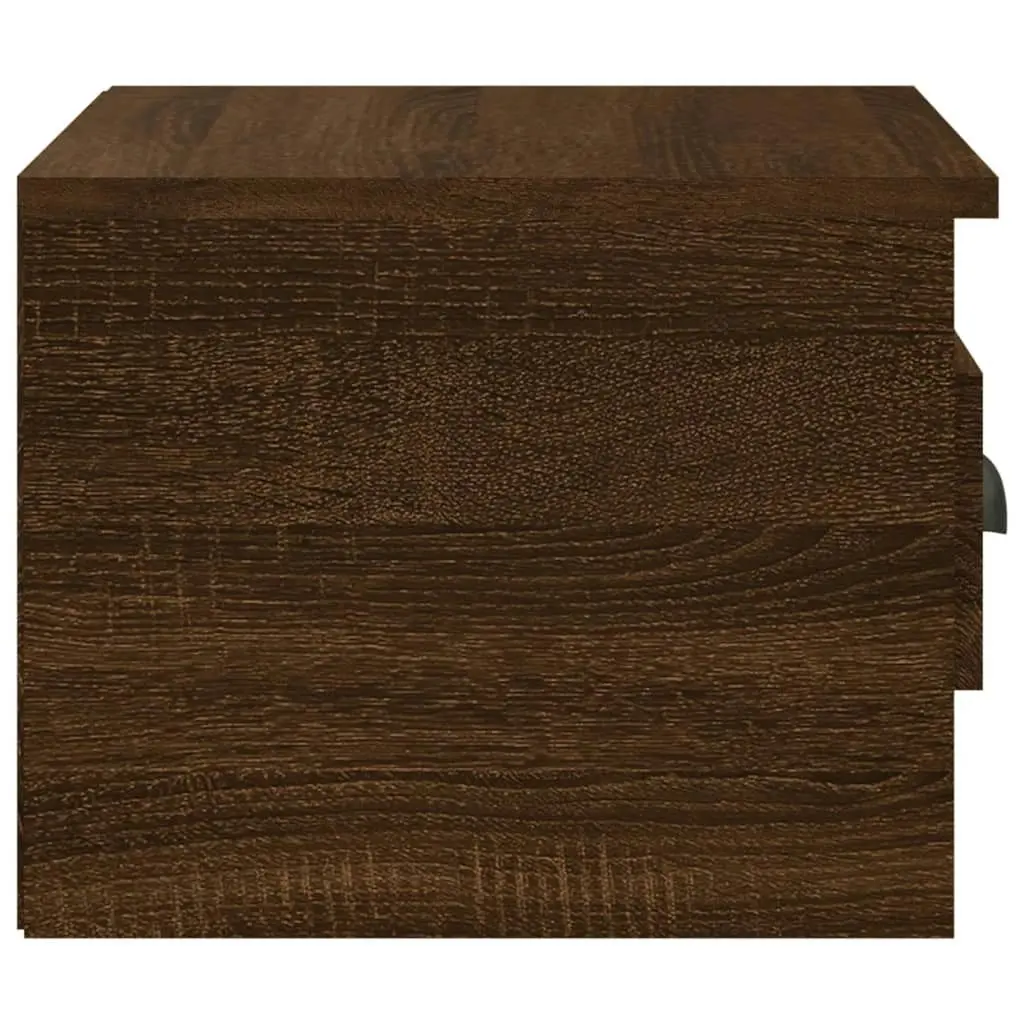 Wall-mounted Bedside Cabinet Brown Oak 41.5x36x28cm 816390