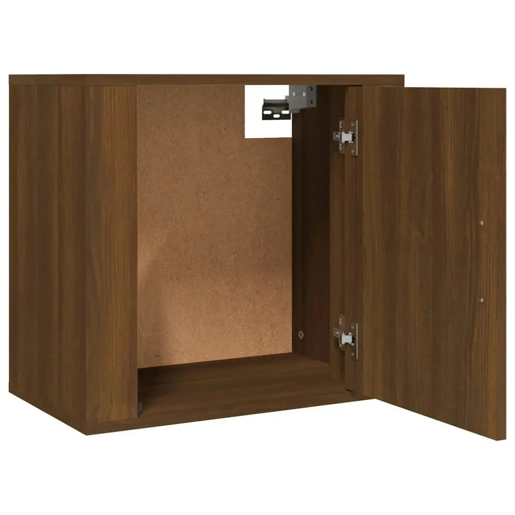 Wall-mounted Bedside Cabinet Brown Oak 50x30x47 cm 816878