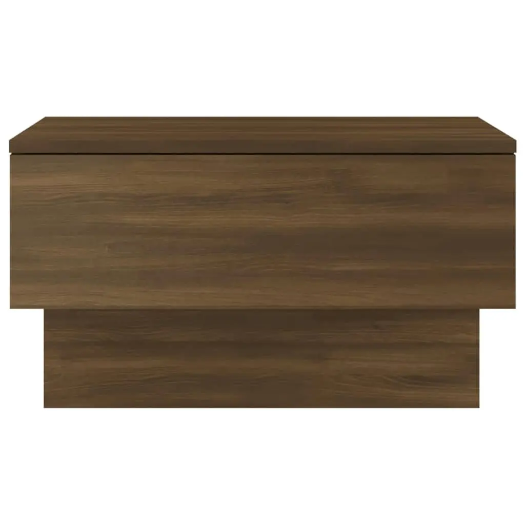 Wall-mounted Bedside Cabinet Brown Oak 816944