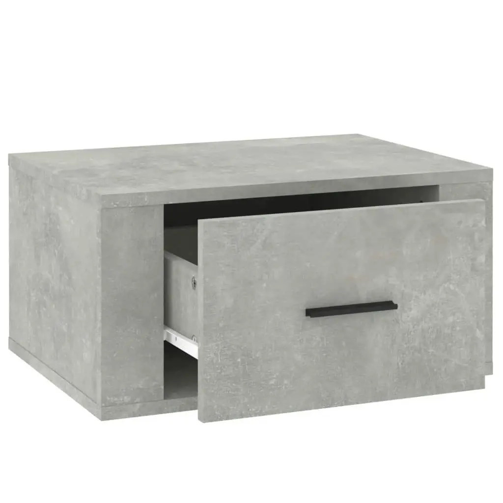 Wall-mounted Bedside Cabinet Concrete Grey 50x36x25 cm 816848