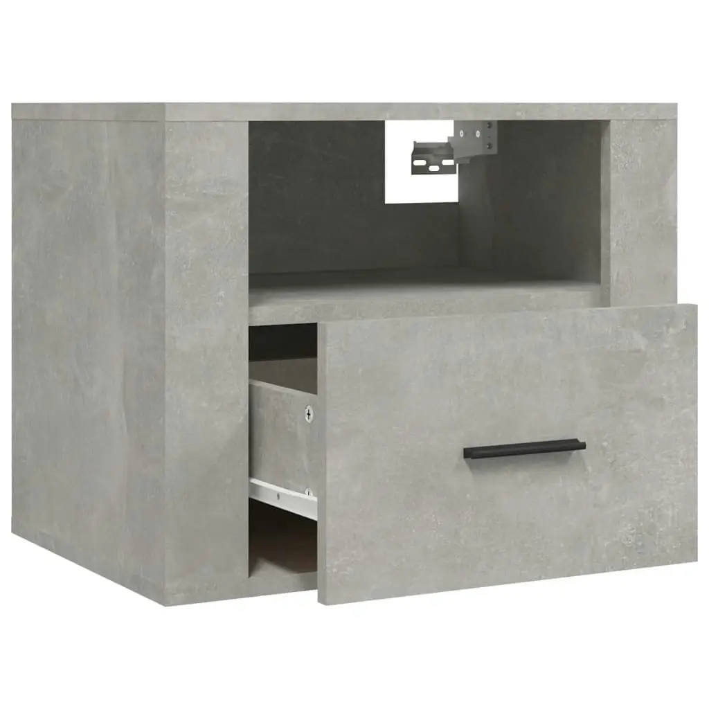 Wall-mounted Bedside Cabinet Concrete Grey 50x36x40 cm 816888