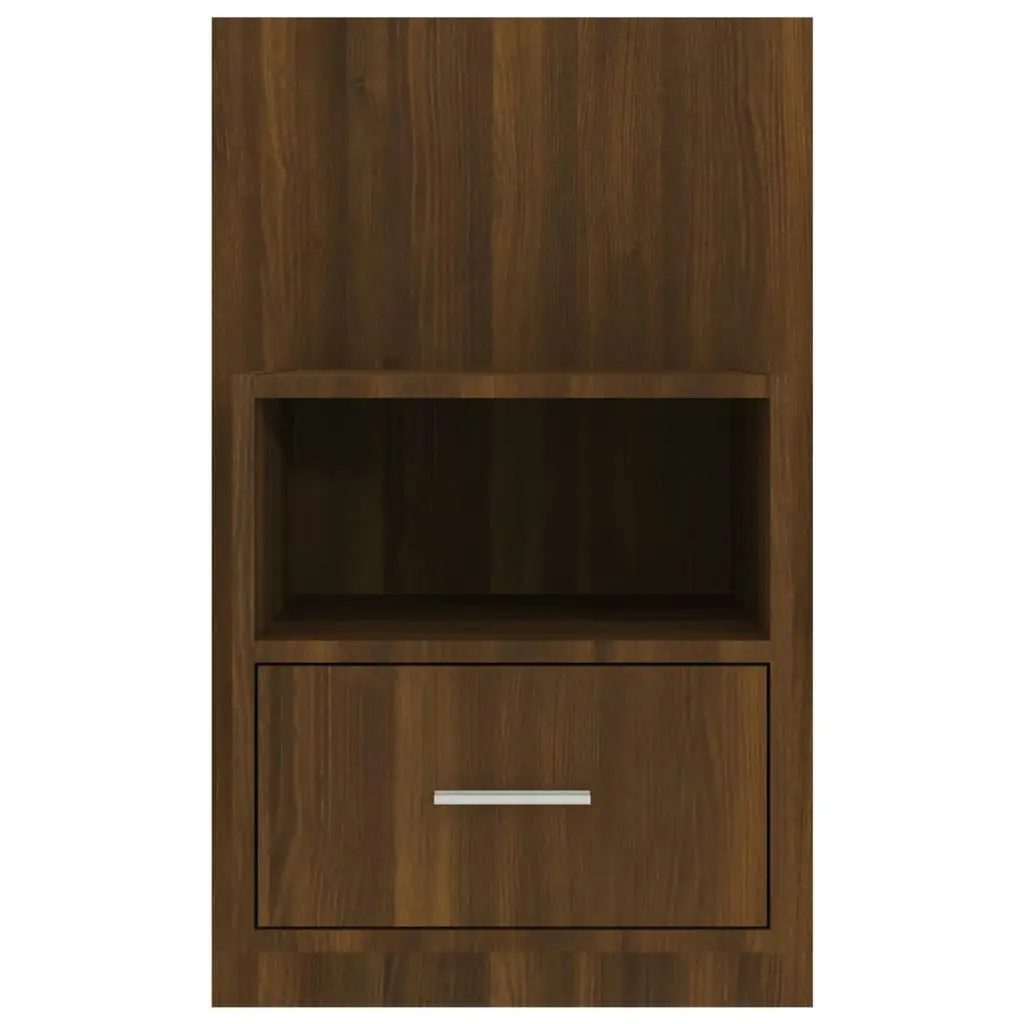 Wall-mounted Bedside Cabinet Brown Oak 816968