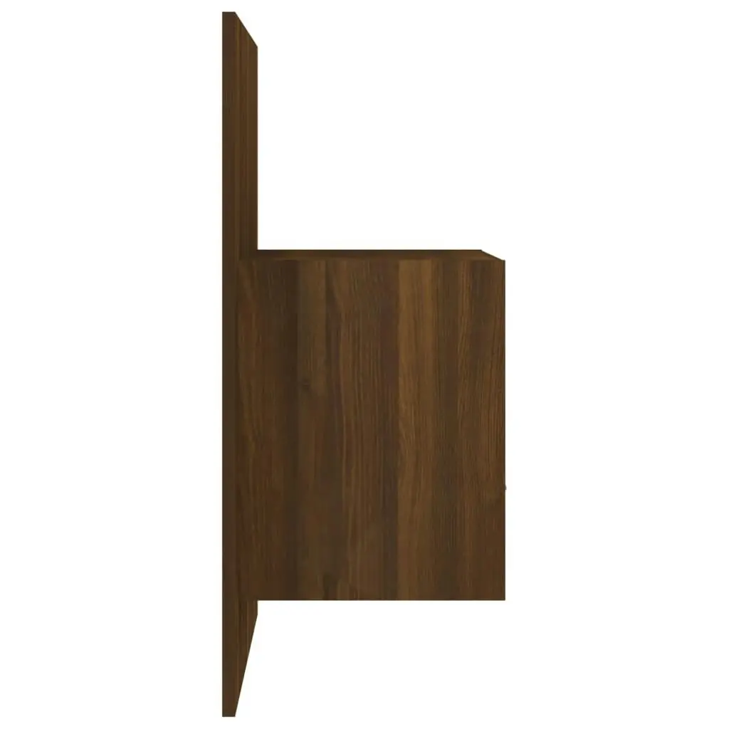 Wall-mounted Bedside Cabinet Brown Oak 816968