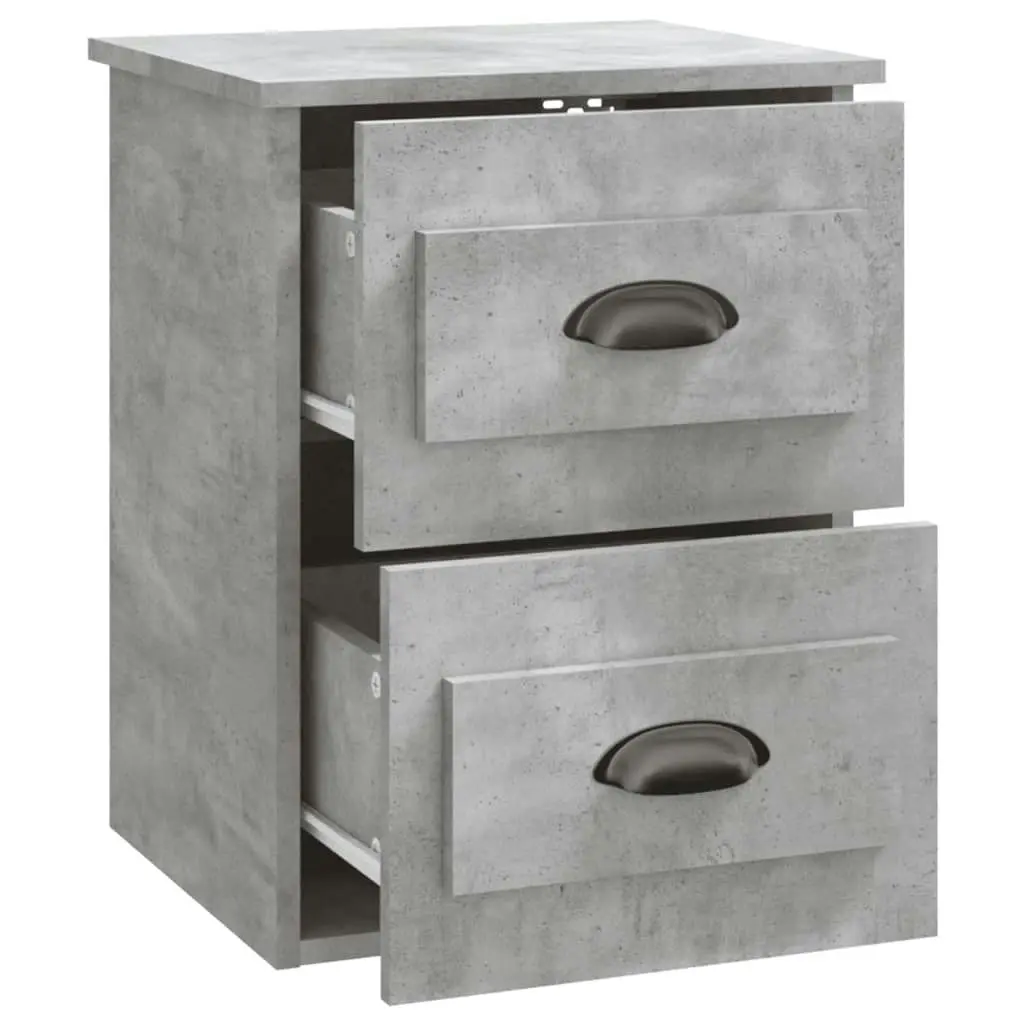 Wall-mounted Bedside Cabinet Concrete Grey 41.5x36x53cm 816400