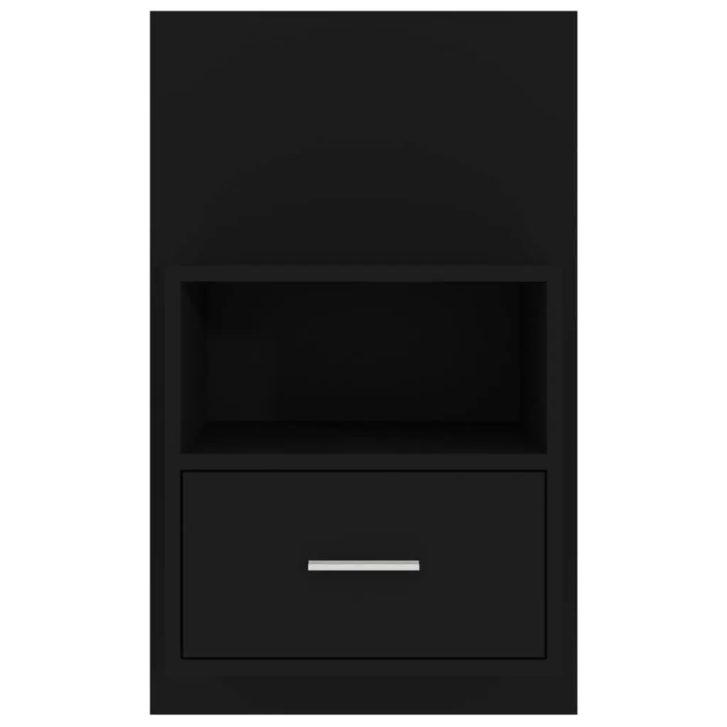 Wall-mounted Bedside Cabinet Black 811009