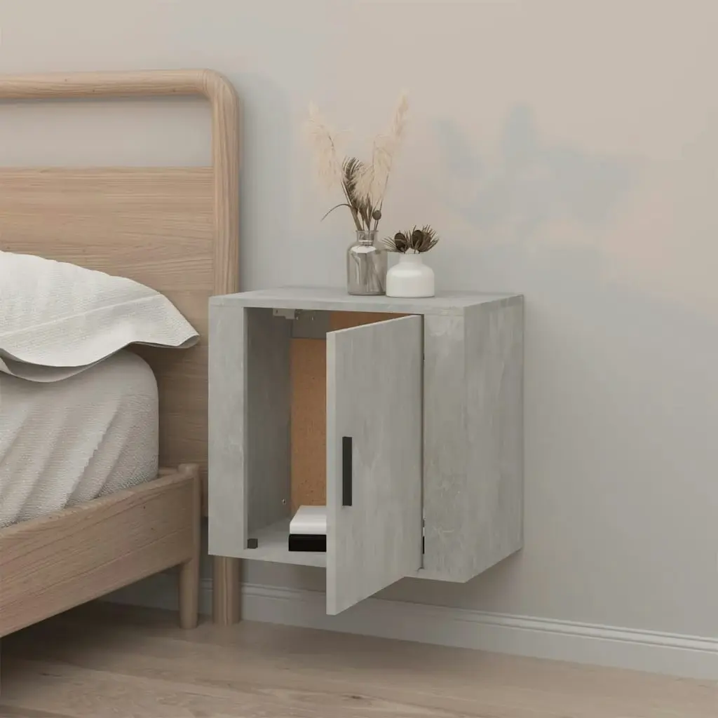 Wall-mounted Bedside Cabinet Concrete Grey 50x30x47 cm 816872