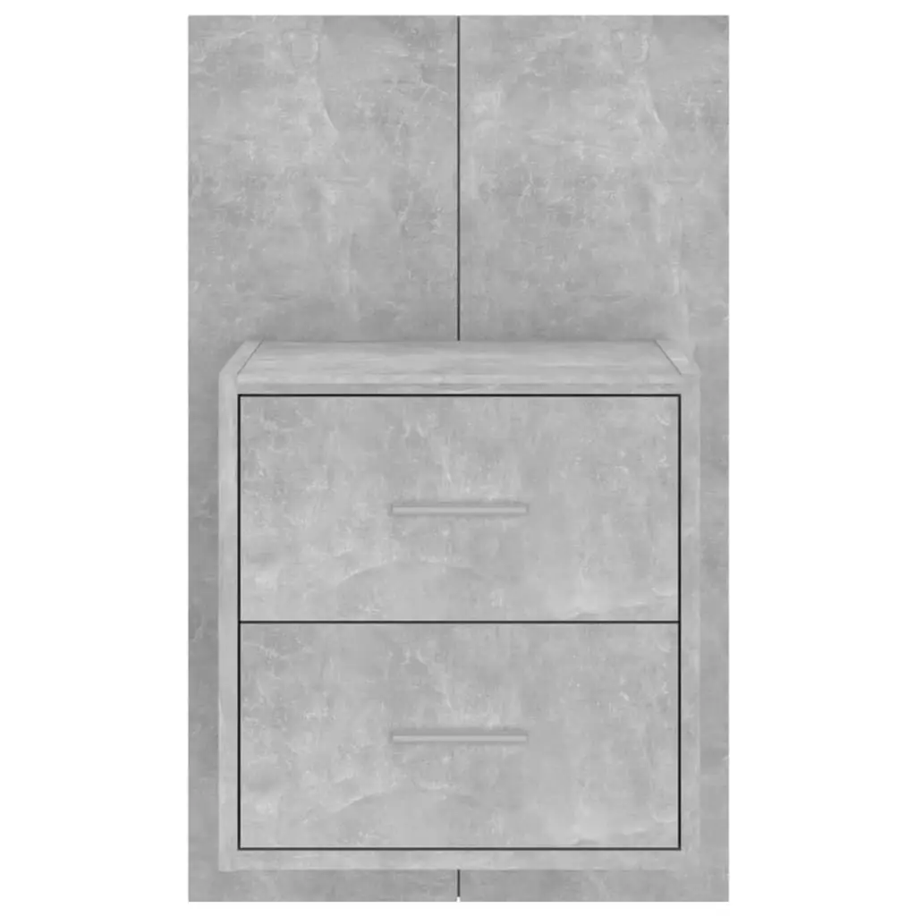 Wall-mounted Bedside Cabinet Concrete Grey 810997