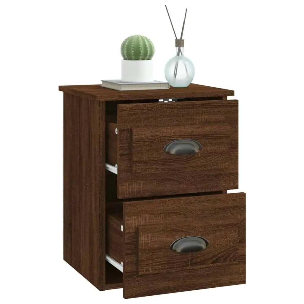 Wall-mounted Bedside Cabinet Brown Oak 41.5x36x53cm 816406