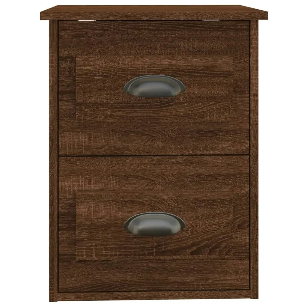 Wall-mounted Bedside Cabinet Brown Oak 41.5x36x53cm 816406