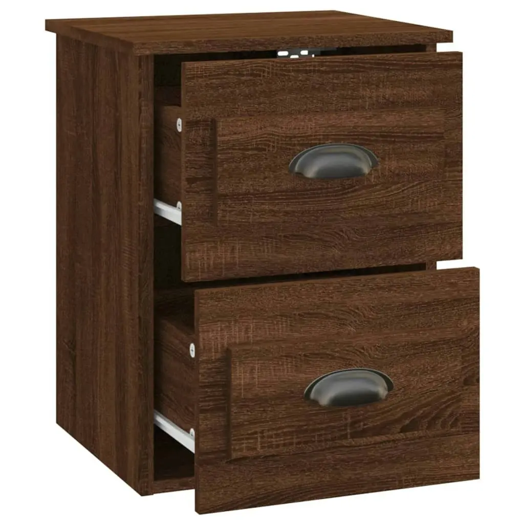 Wall-mounted Bedside Cabinet Brown Oak 41.5x36x53cm 816406