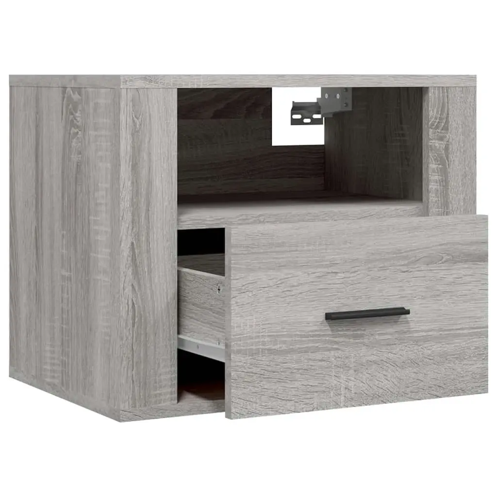 Wall-mounted Bedside Cabinet Grey Sonoma 50x36x40 cm 816892