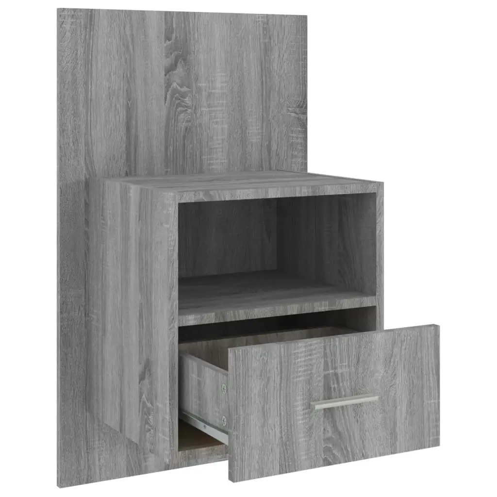 Wall-mounted Bedside Cabinet Grey Sonoma 816966