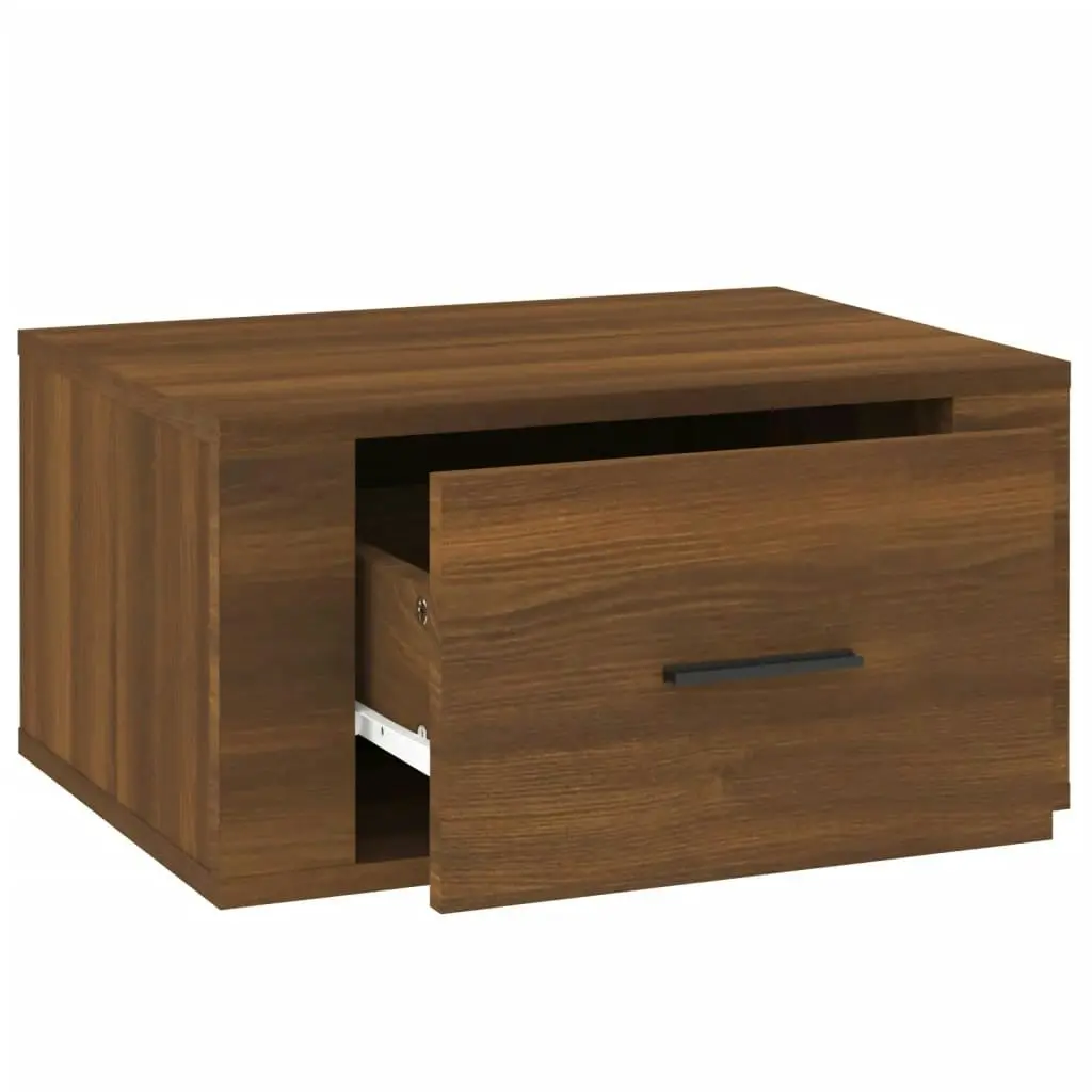 Wall-mounted Bedside Cabinet Brown Oak 50x36x25 cm 816854