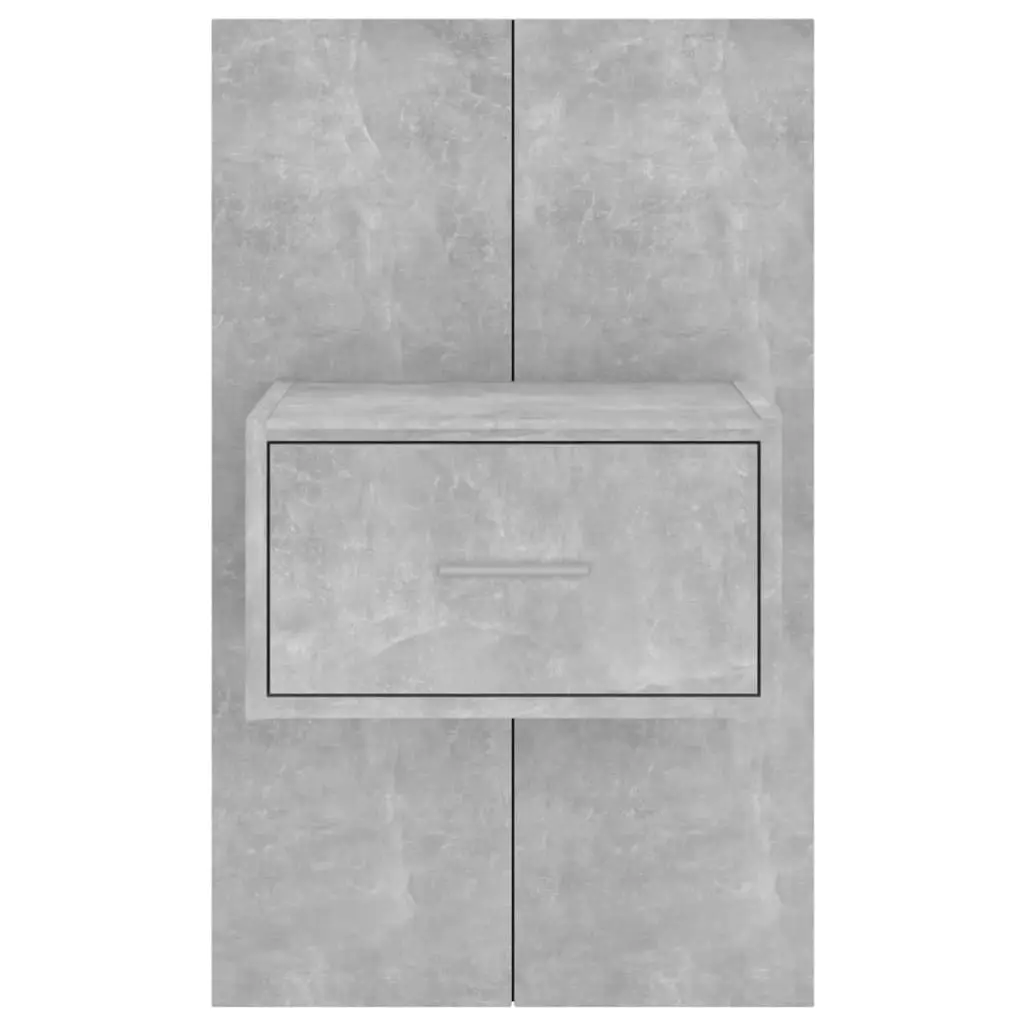 Wall-mounted Bedside Cabinet Concrete Grey 810979