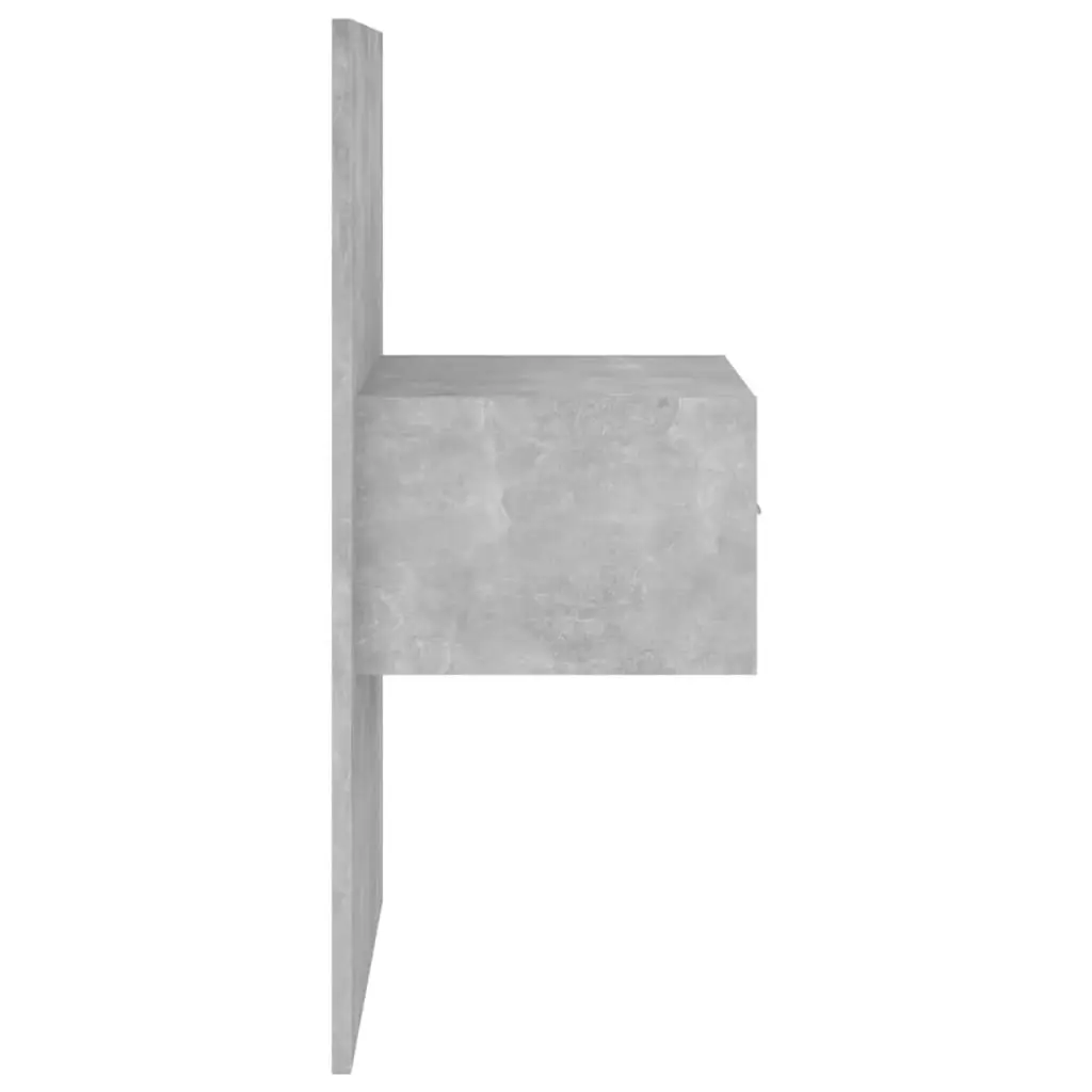 Wall-mounted Bedside Cabinet Concrete Grey 810979