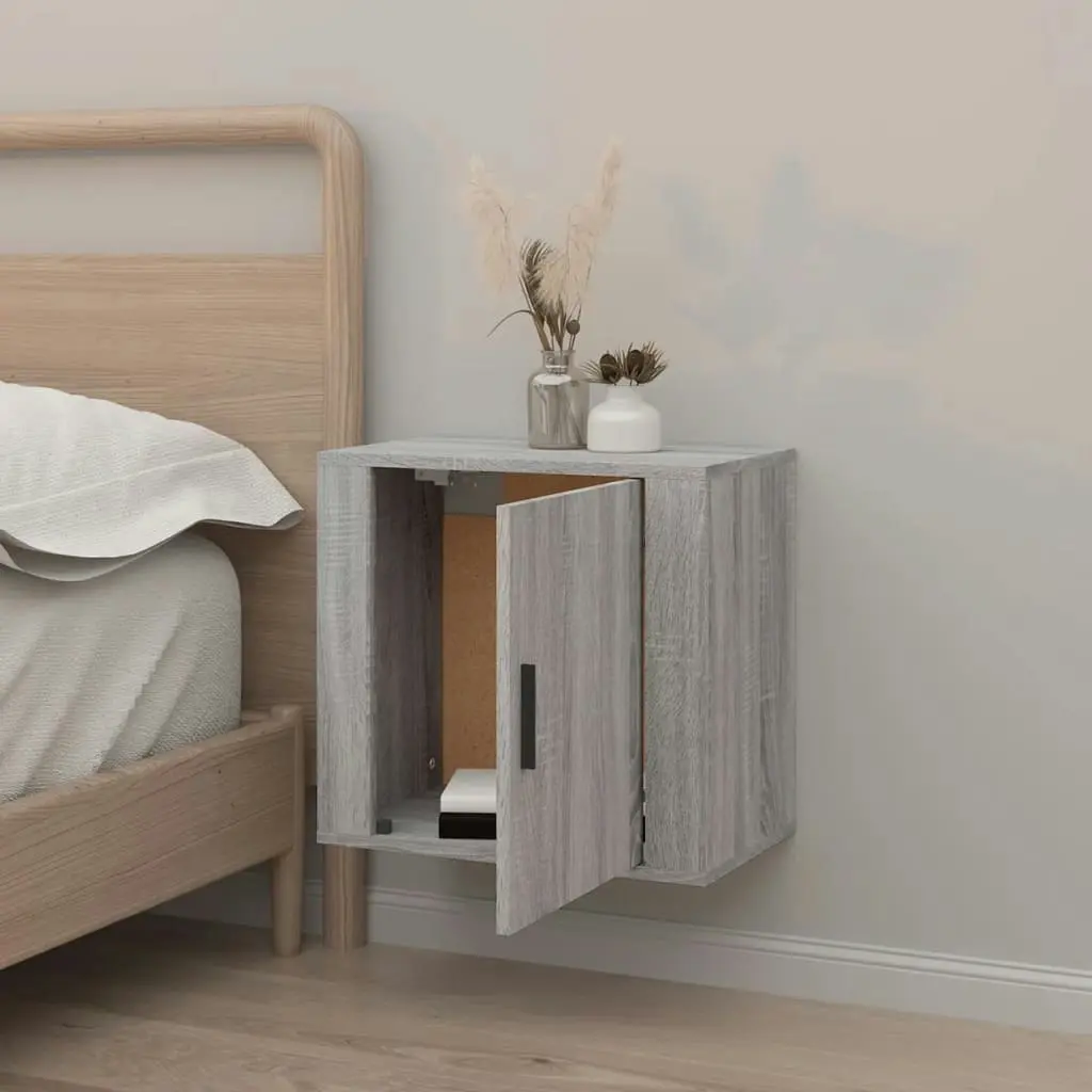 Wall-mounted Bedside Cabinet Grey Sonoma 50x30x47 cm 816876