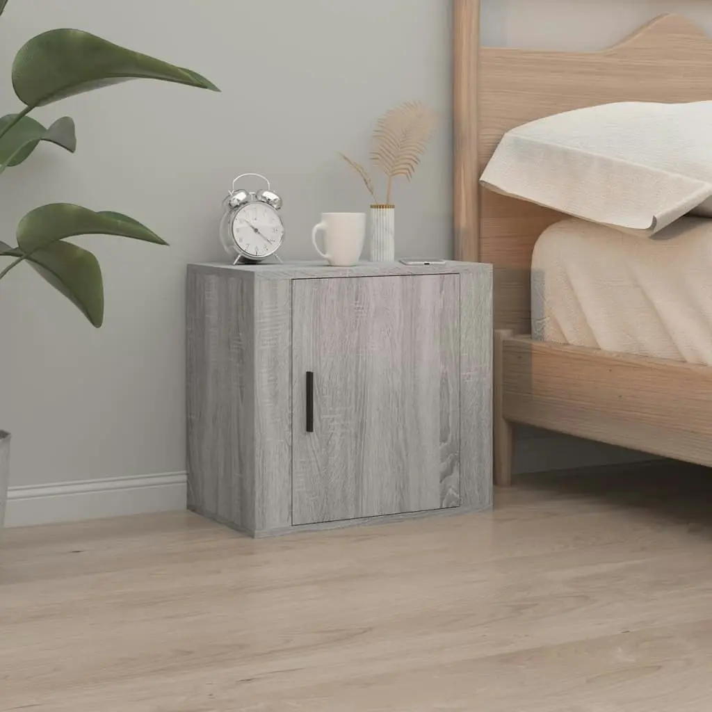 Wall-mounted Bedside Cabinet Grey Sonoma 50x30x47 cm 816876