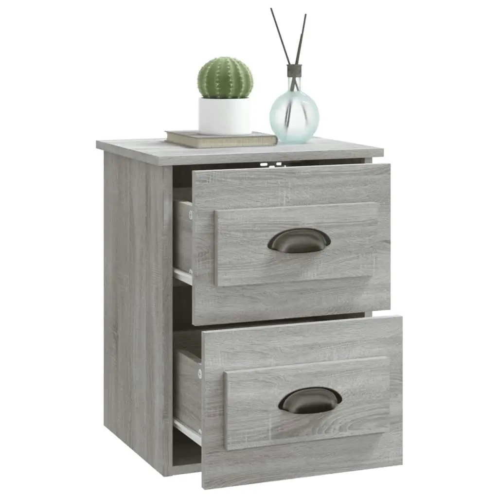 Wall-mounted Bedside Cabinet Grey Sonoma 41.5x36x53cm 816404