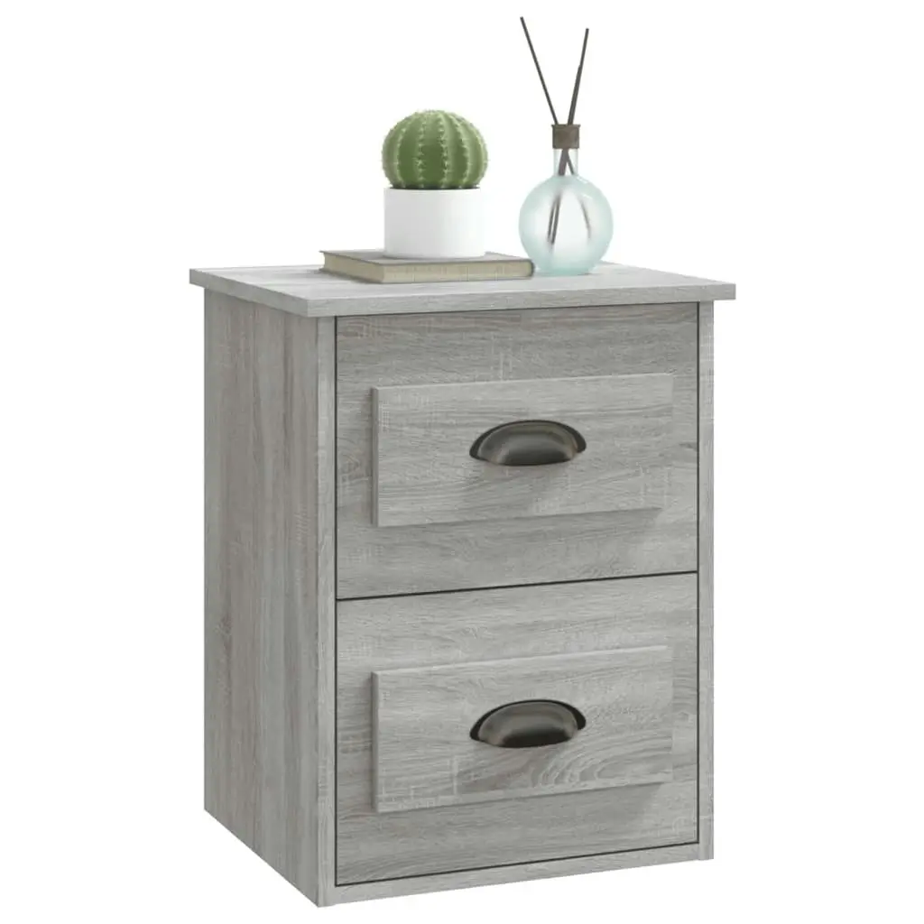 Wall-mounted Bedside Cabinet Grey Sonoma 41.5x36x53cm 816404