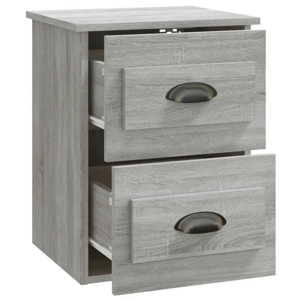 Wall-mounted Bedside Cabinet Grey Sonoma 41.5x36x53cm 816404