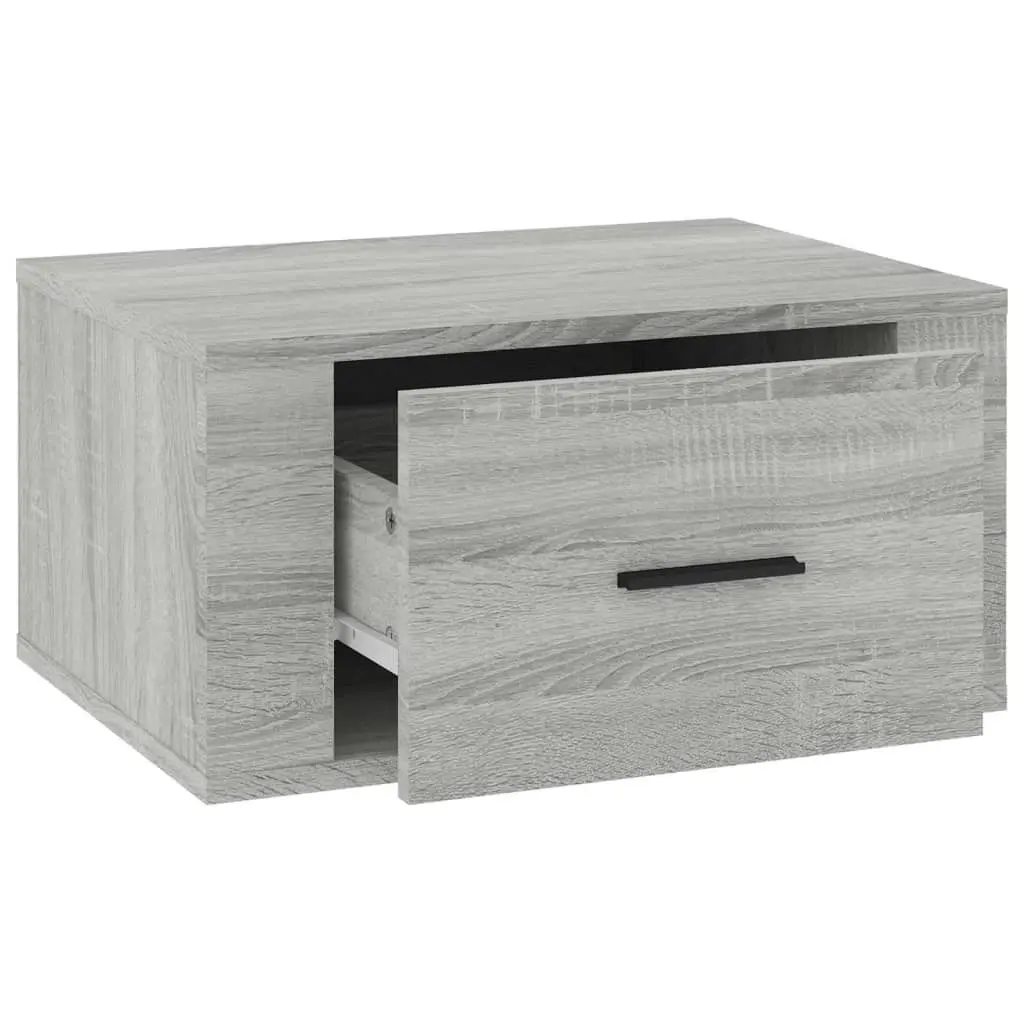 Wall-mounted Bedside Cabinet Grey Sonoma 50x36x25 cm 816852