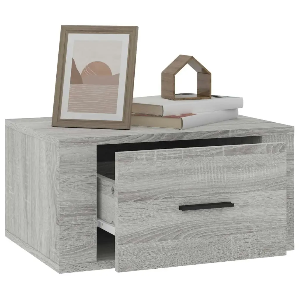 Wall-mounted Bedside Cabinet Grey Sonoma 50x36x25 cm 816852