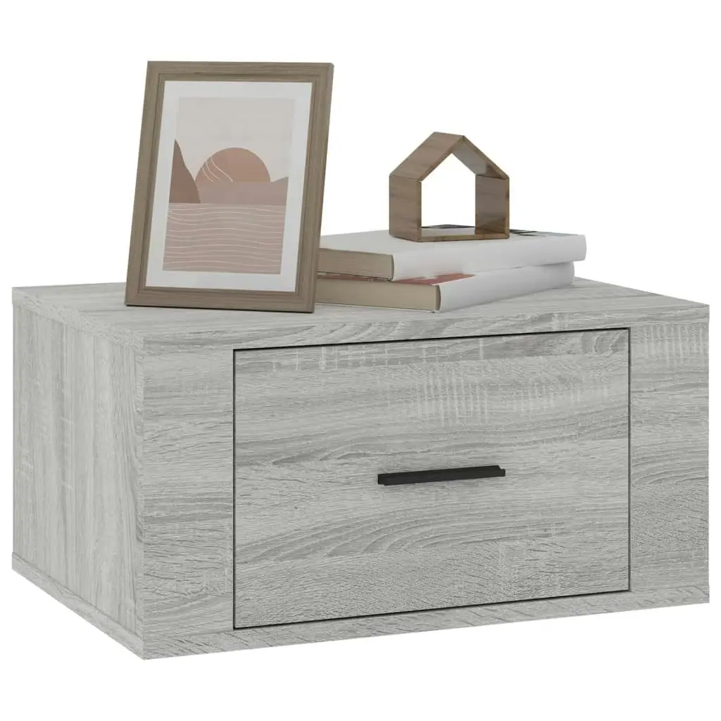 Wall-mounted Bedside Cabinet Grey Sonoma 50x36x25 cm 816852