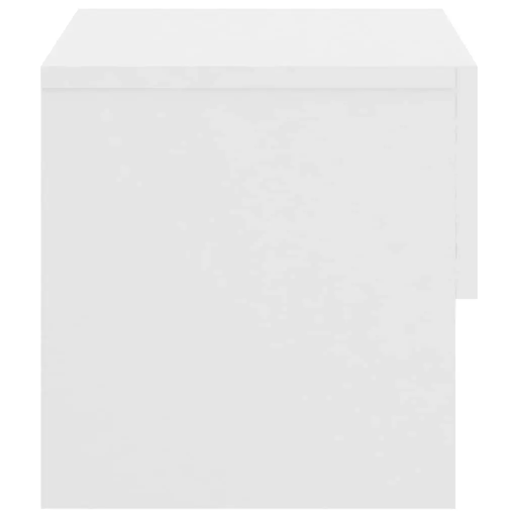 Wall-mounted Bedside Cabinet High Gloss White 810965