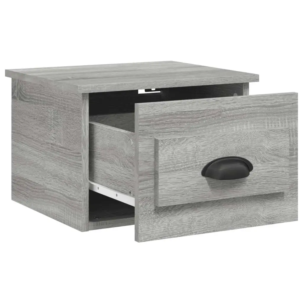 Wall-mounted Bedside Cabinet Grey Sonoma 41.5x36x28cm 816388