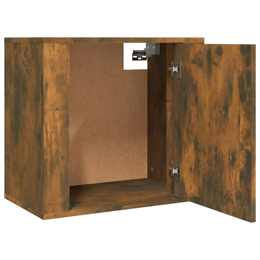 Wall-mounted Bedside Cabinet Smoked Oak 50x30x47 cm 816874