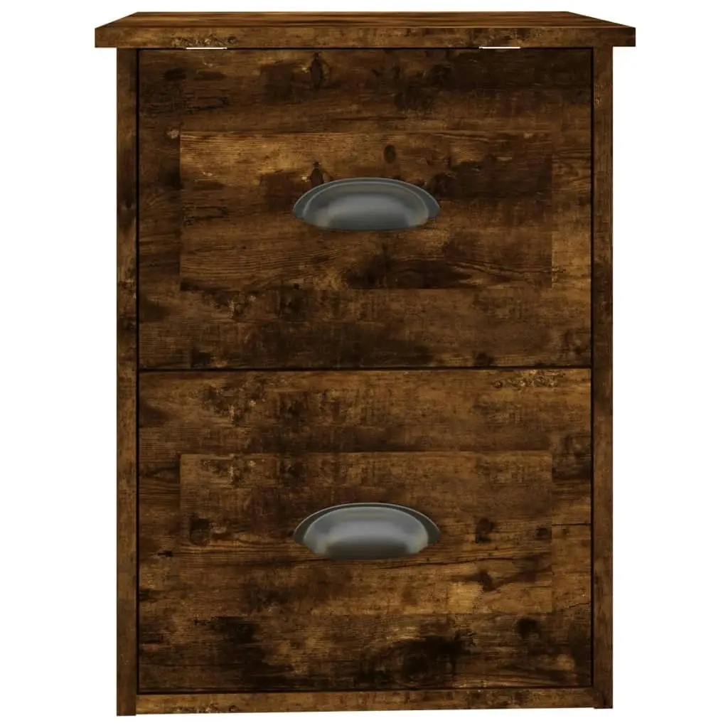 Wall-mounted Bedside Cabinet Smoked Oak 41.5x36x53cm 816402