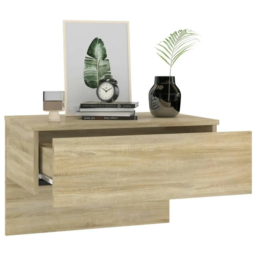 Wall-mounted Bedside Cabinet Sonoma Oak 810941