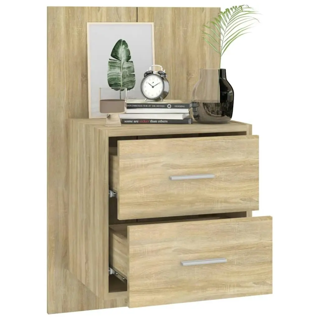 Wall-mounted Bedside Cabinet Sonoma Oak 810995