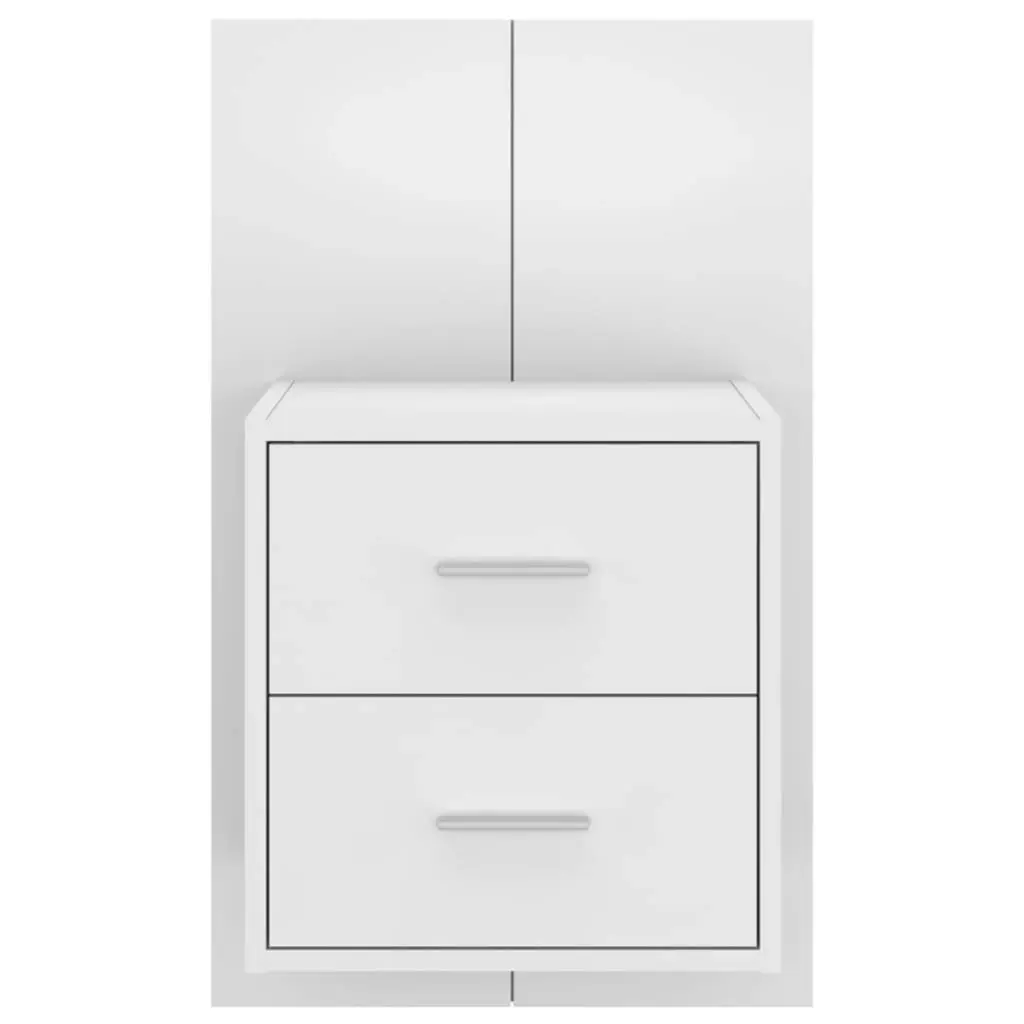 Wall-mounted Bedside Cabinet White 810989