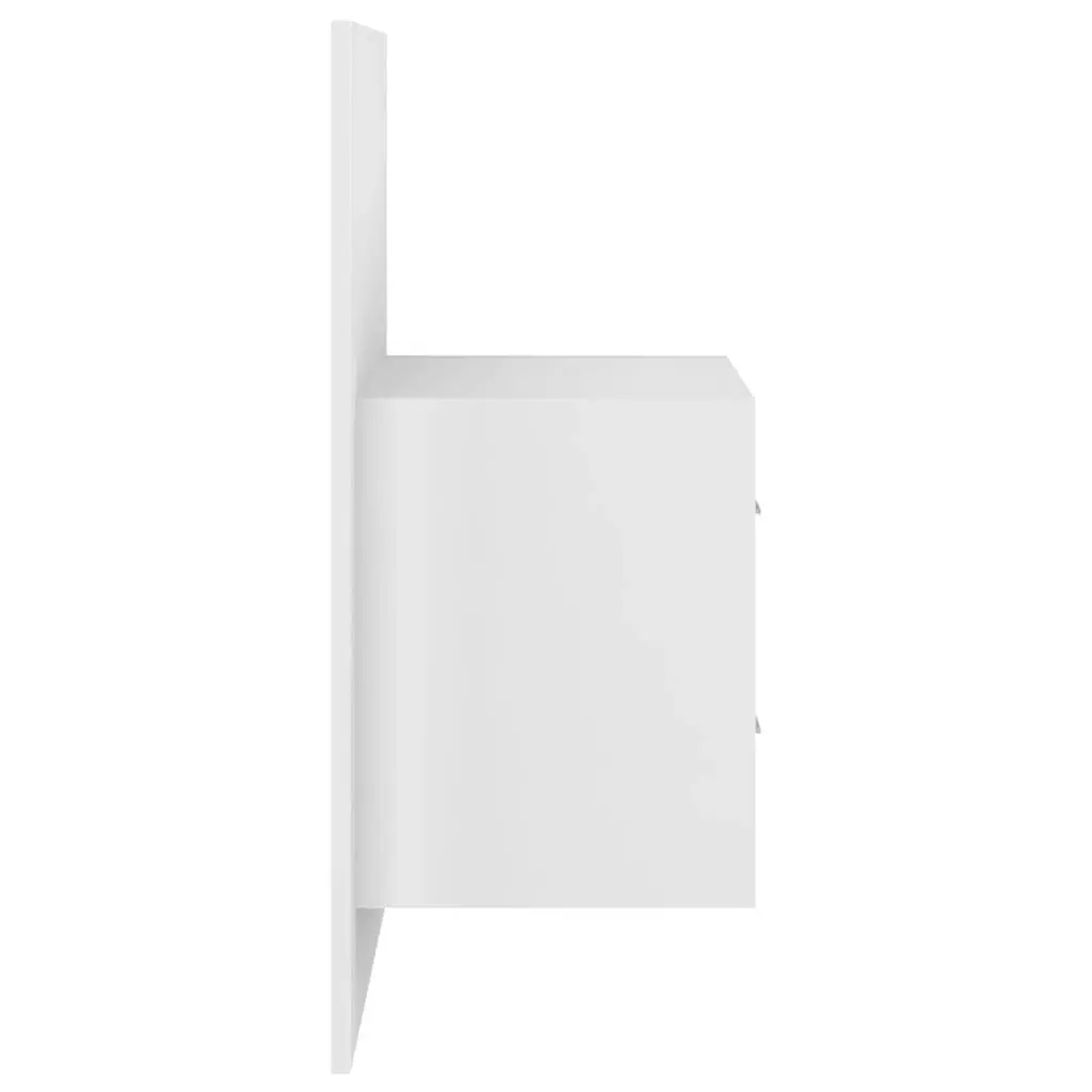 Wall-mounted Bedside Cabinet White 810989