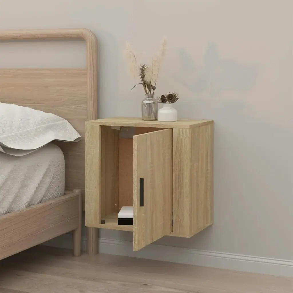 Wall-mounted Bedside Cabinet Sonoma Oak 50x30x47 cm 816870